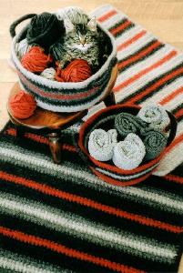 Fiber Trends 216 Crocheted Felt Rug & Basket