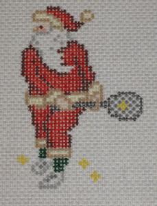 Designing Women Unlimited Santa Playing Tennis Needlepoint Canvas