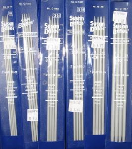 Susan Bates 07"/18 cm 3.00mm/US 2-3 Aluminum Double Point Needles