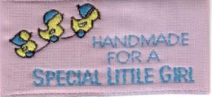Unique Labels 4508 Handmade for a Special Little Girl 2/Package